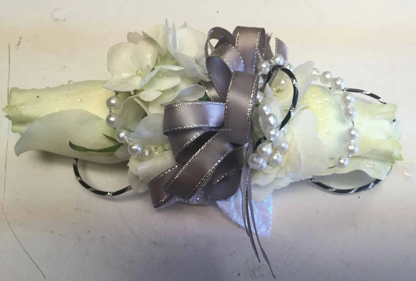 Hyd, Rose Silver Corsage W0124 image 0