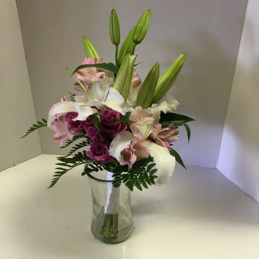 Lilies, Purple Roses Mix M0154 image 0