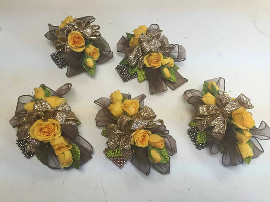Yellow Rose Gold Corsage W0113 image 0