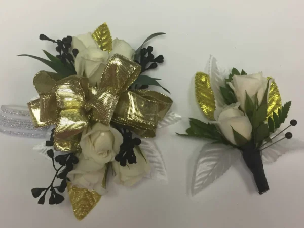 A close up of two different types of flowers