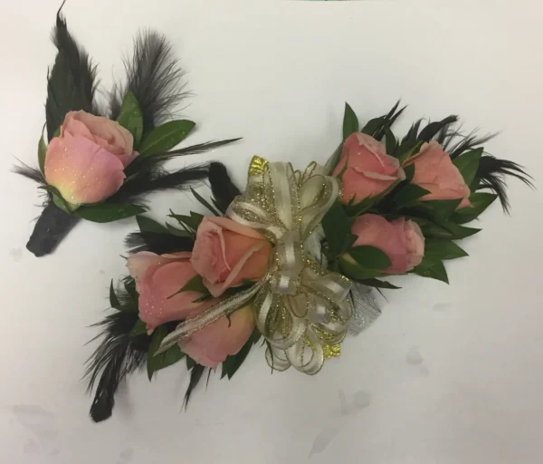 A close up of some flowers on a table