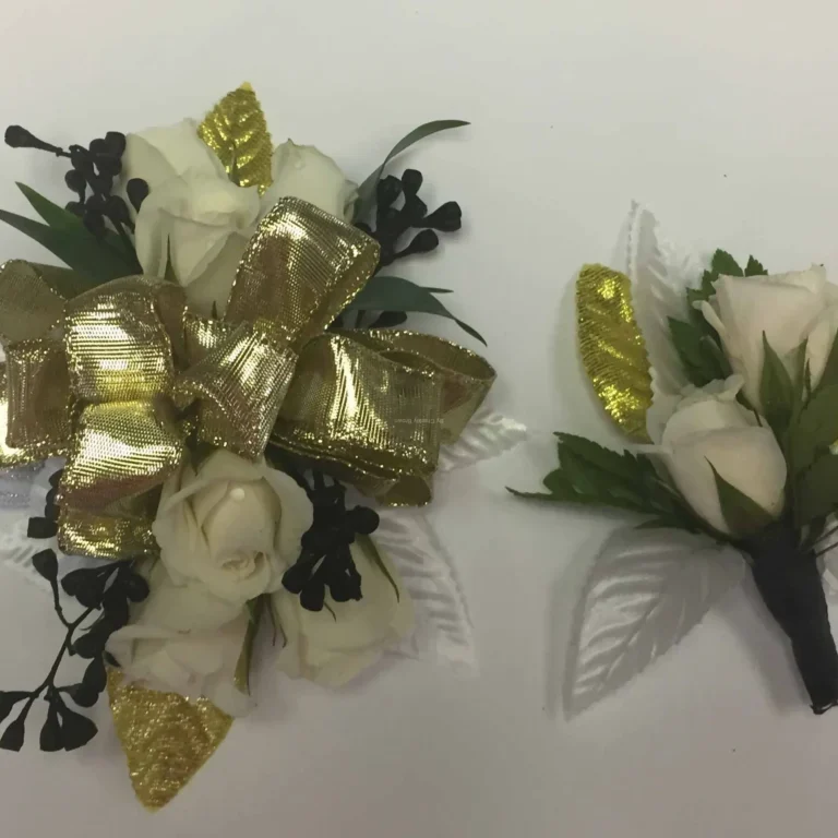 A close up of two different types of flowers